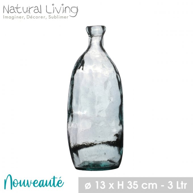 VASE LEA 3 LTR EN VERRE RECYCLE