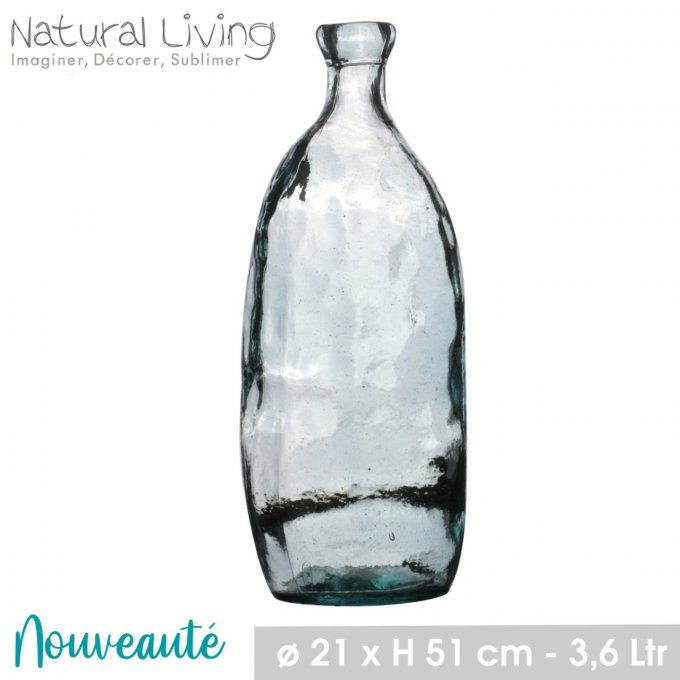 VASE LÉA 3.6LTR EN VERRE RECYCLE