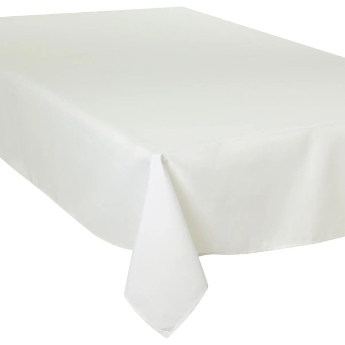 Nappe rectangulaire en polyester 335x229cm, Blanc 