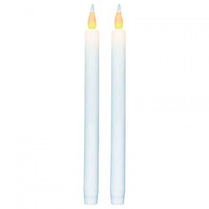 BOUGIE CHANDELIER LED BÂTON BLANC H28,5 X2