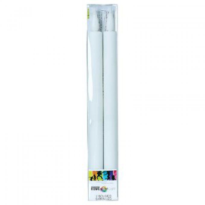 BOUGIE CHANDELIER LED BÂTON BLANC H28,5 X2
