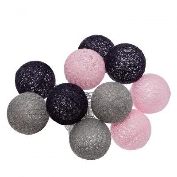 Guirlande Lumineuse 10 Boules à Led à Pile