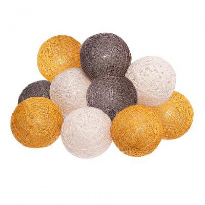 Guirlande Lumineuse 10 Boules à Led à Pile
