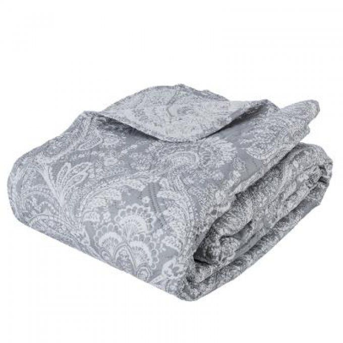 DESSUS LIT MARIE 240X260+2 TAIES  GRIS CLAIR
