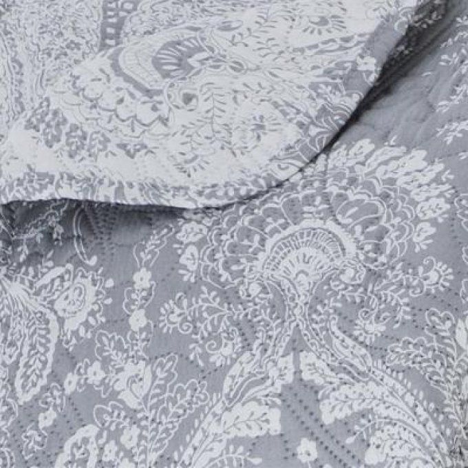 DESSUS LIT MARIE 240X260+2 TAIES  GRIS CLAIR
