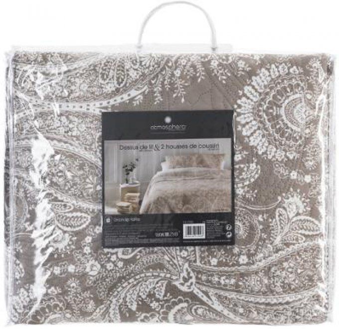 DESSUS DE LIT MARIE 240X260 + 2 TAIES LIN
