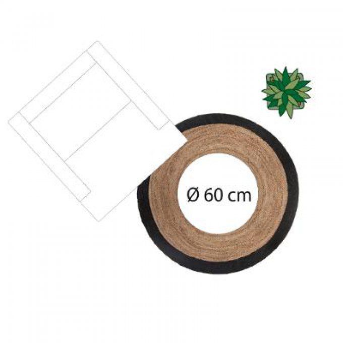 Tapis en jute bord noir Atmosphera