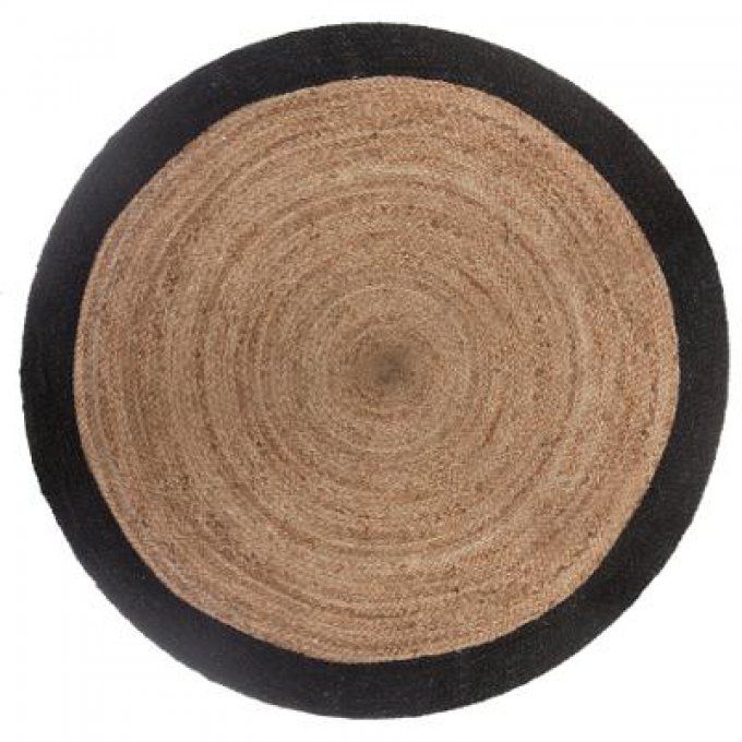 Tapis en jute bord noir Atmosphera