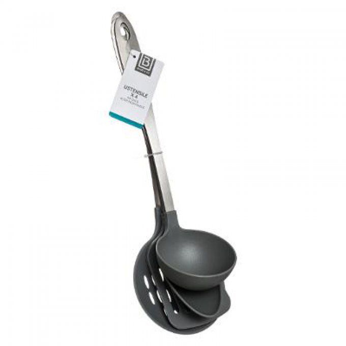 Ustensile en nylon et inox X4