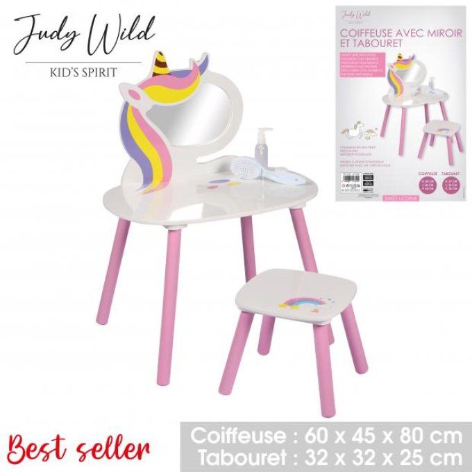 SWEET LICORNE- Coiffeuse miroir
