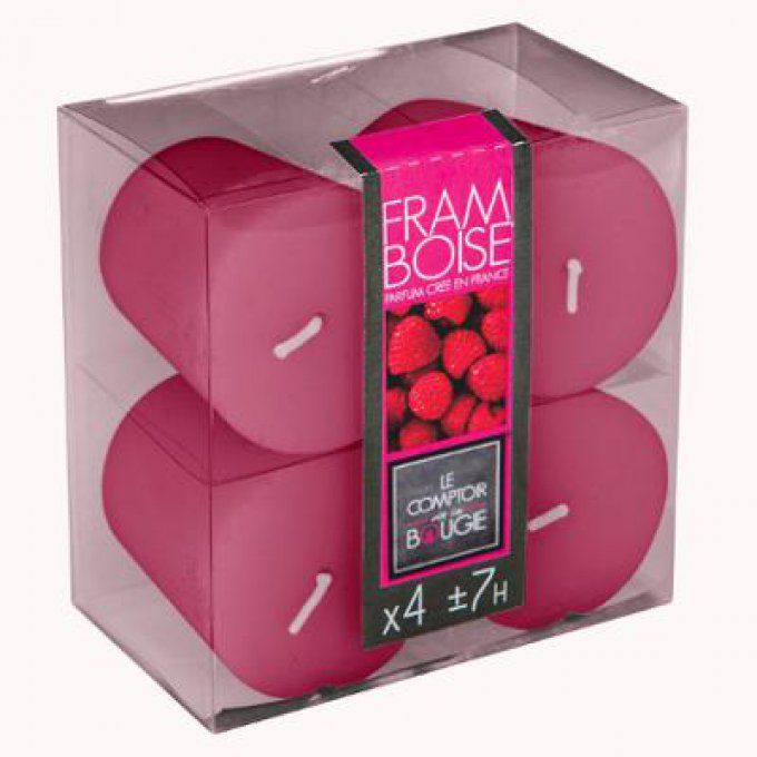 Bougie parfum framboise NINA X4 