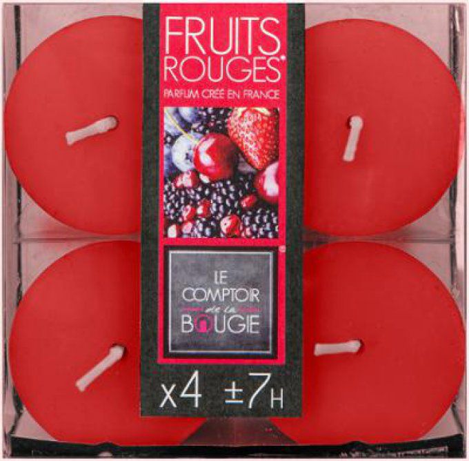 Bougie parum fruits rouges NINA X4