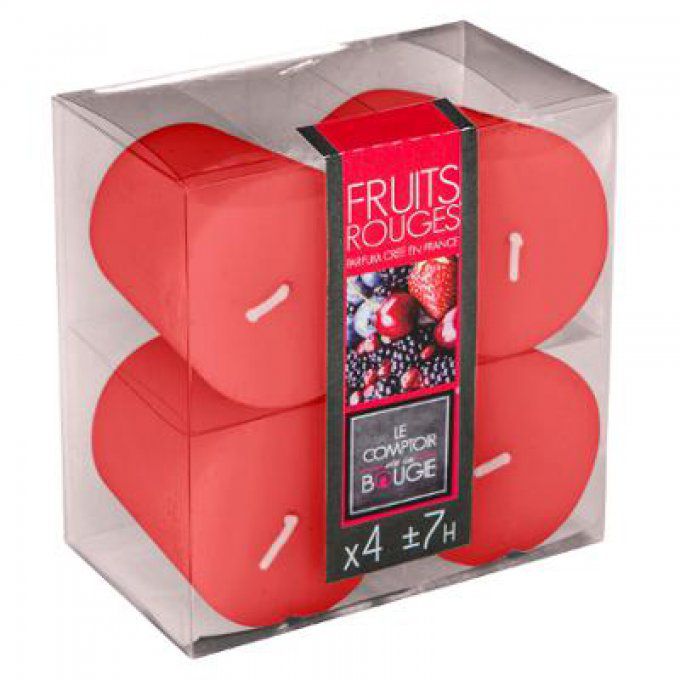 Bougie parum fruits rouges NINA X4