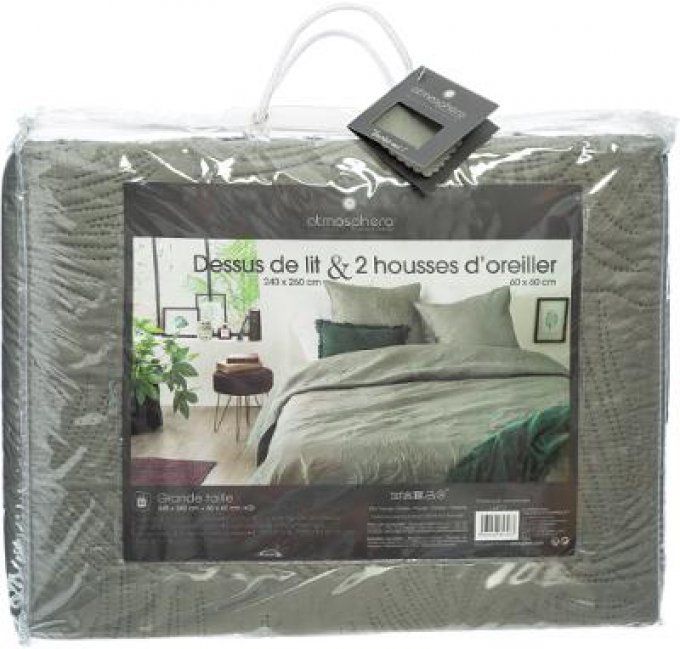 DESSUS DE LIT JUNGLE 260X240 + 2 TAIES 