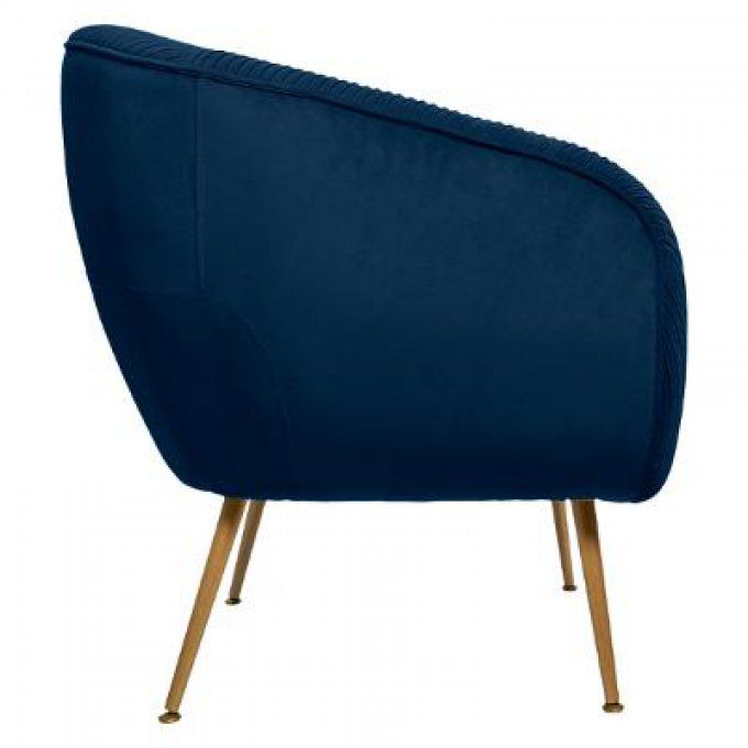 Fauteuil plissé Bleu Solaro Atmosphera