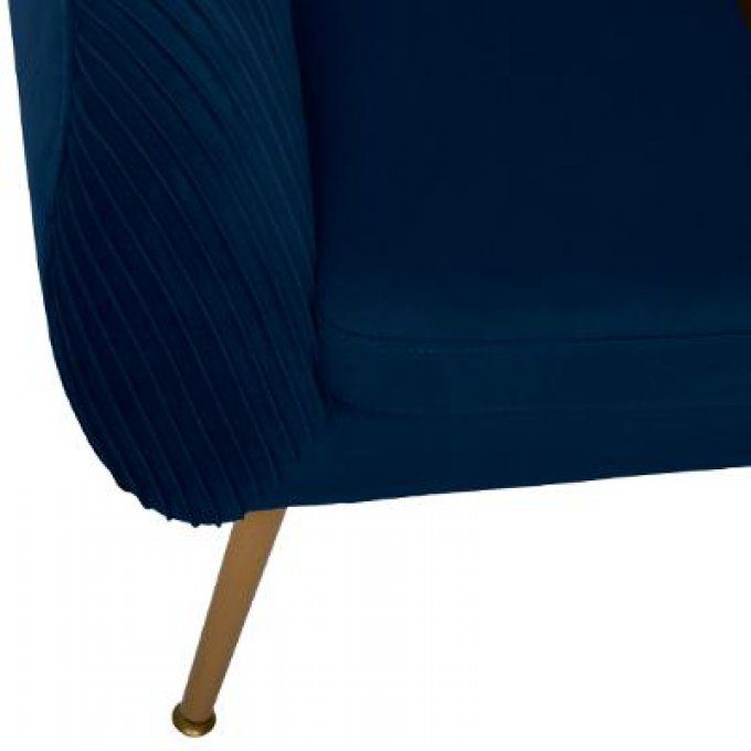 Fauteuil plissé Bleu Solaro Atmosphera