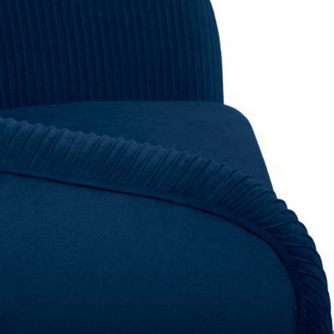 Fauteuil plissé Bleu Solaro Atmosphera