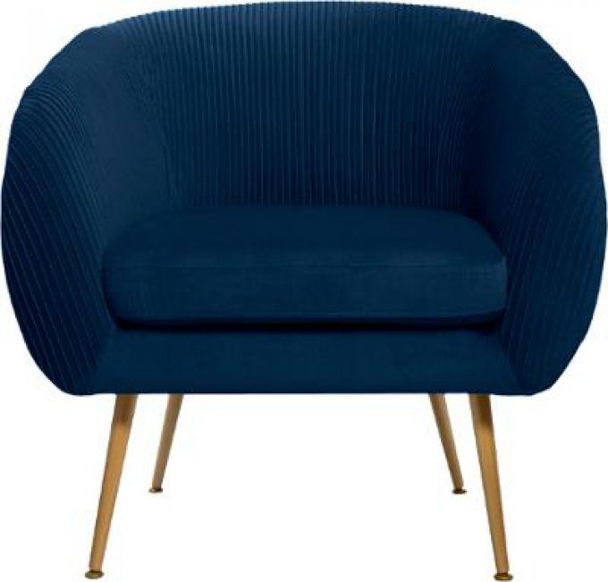 Fauteuil plissé Bleu Solaro Atmosphera
