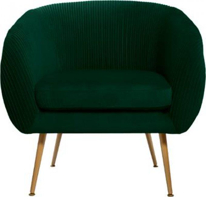 Fauteuil plissé Vert Solaro Atmosphera