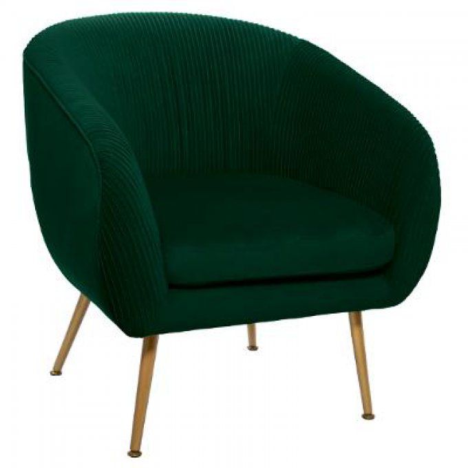 Fauteuil plissé Vert Solaro Atmosphera