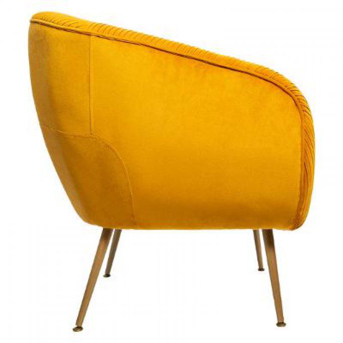 Fauteuil plissé Jaune Solaro Atmosphera
