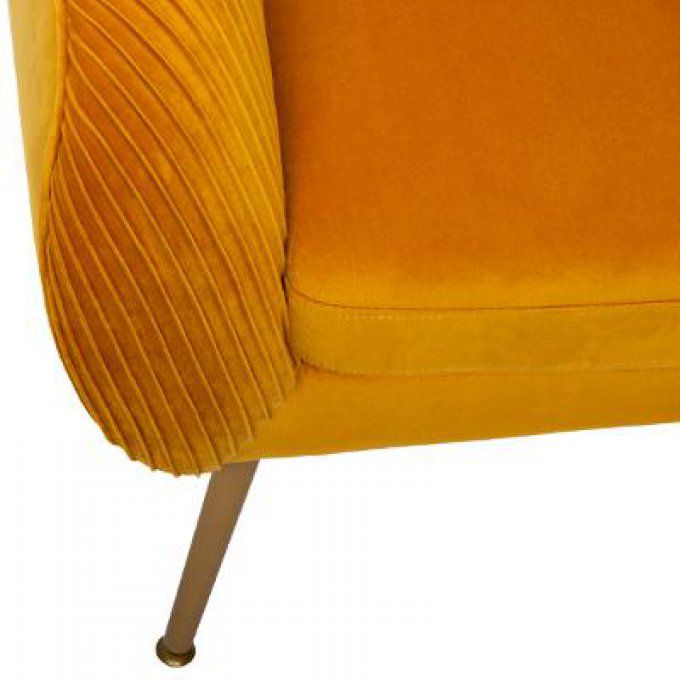Fauteuil plissé Jaune Solaro Atmosphera