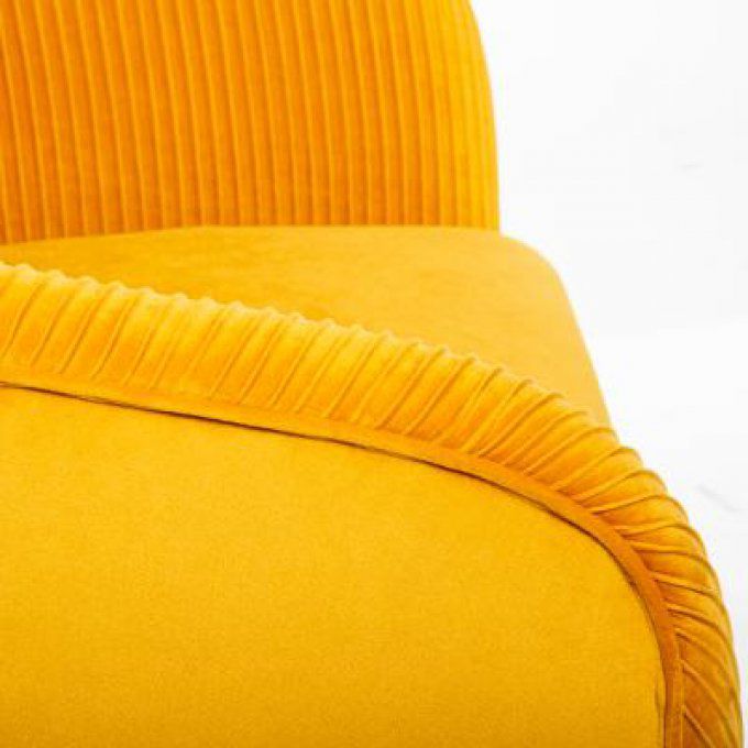 Fauteuil plissé Jaune Solaro Atmosphera