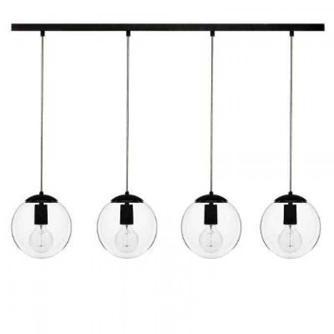 Suspension 4 Boule "Nunn" en verre L96