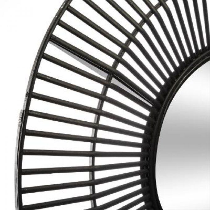 MIROIR EN BAMBOU NOIR D77