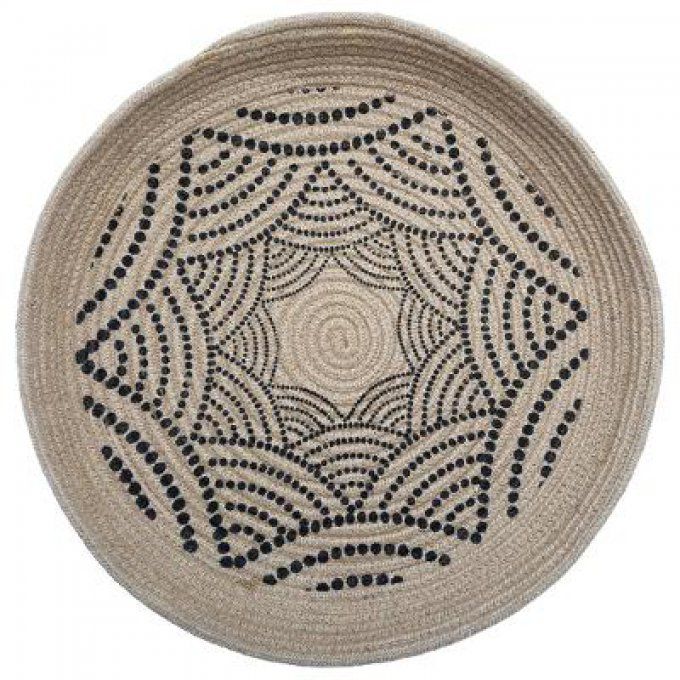 2 paniers décoration murale en jute