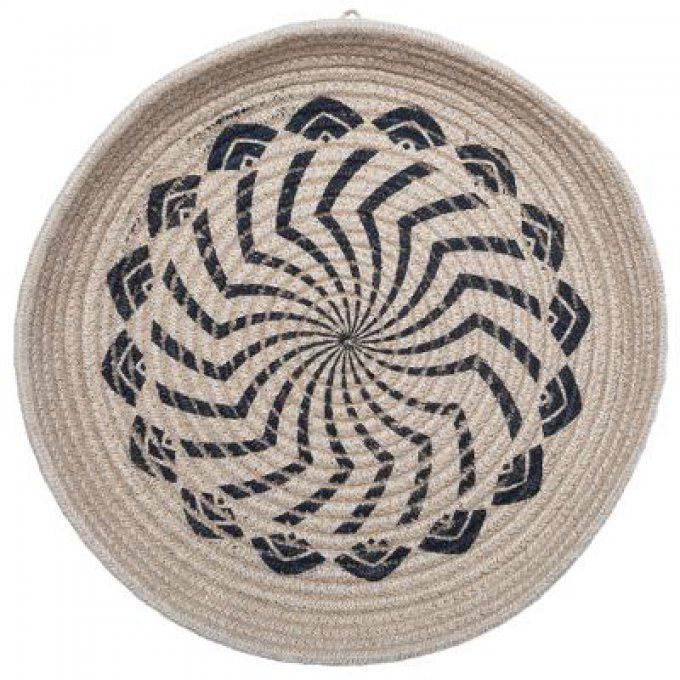 2 paniers décoration murale en jute