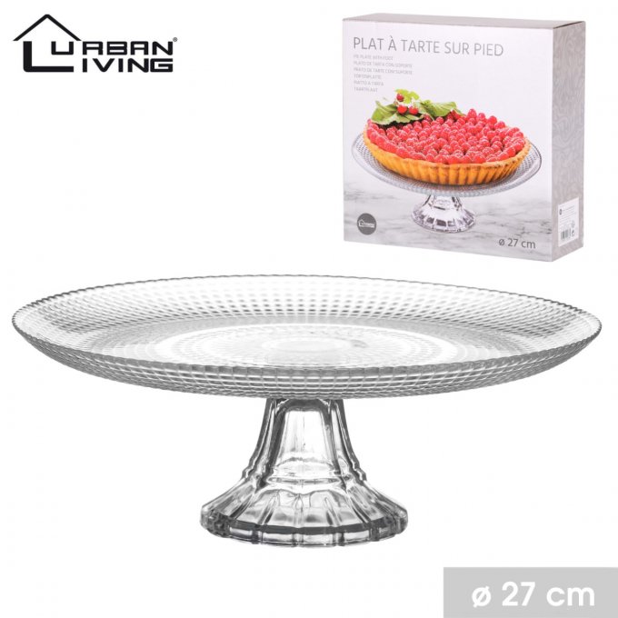 PLAT SUR PIED EN VERRE