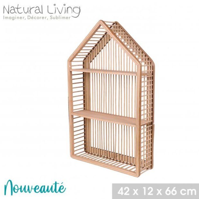 ATURAL LIVING - ETAGERE MURAL DESIGN MAISON 2 NIVEAUX