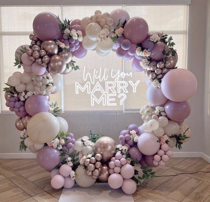 Enseigne lumineuse : Will you marry me avec télécommande pour choisir la couleur de la lumière.