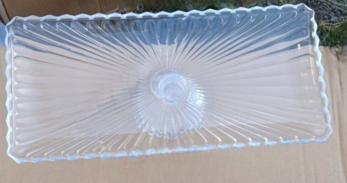 Présentoir en verre rectangulaire 