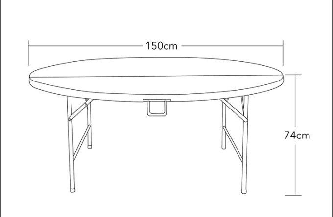 Table pliante ronde 150cm