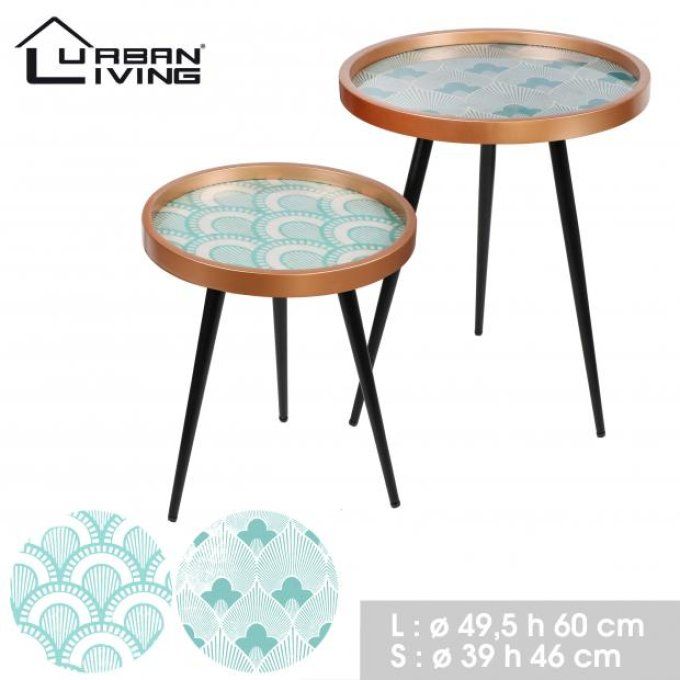 Set de 2 table ronde 
