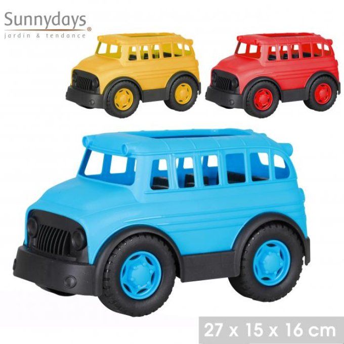 BUS ECOLIER 3 COULEURS ASSORTIES BLEU/JAUNE/ROUGE