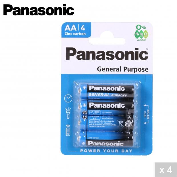 PANASONIC - PILES SALINE R06X4