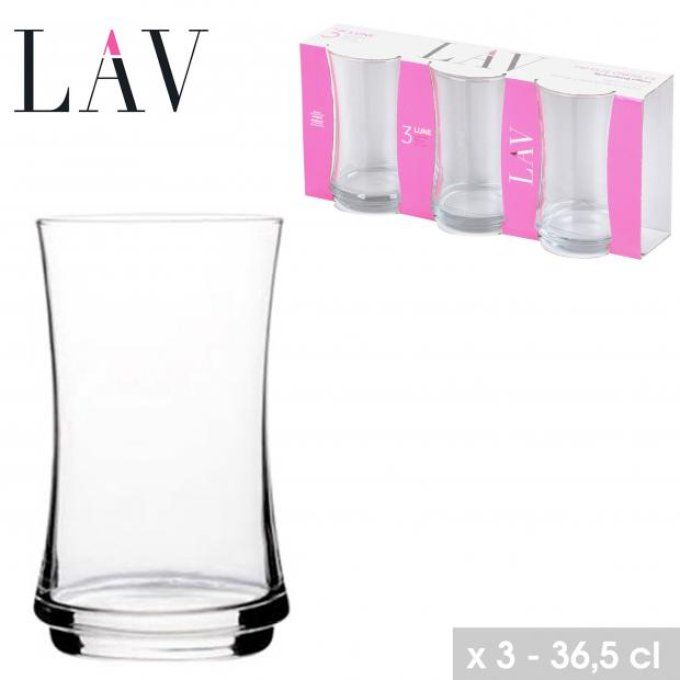 LAV-Lune gobelet en verre 3x36,5cl