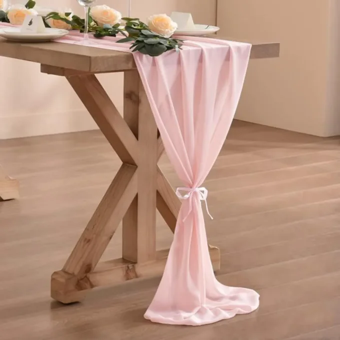 Chemin de table en mousseline 35x275 cm