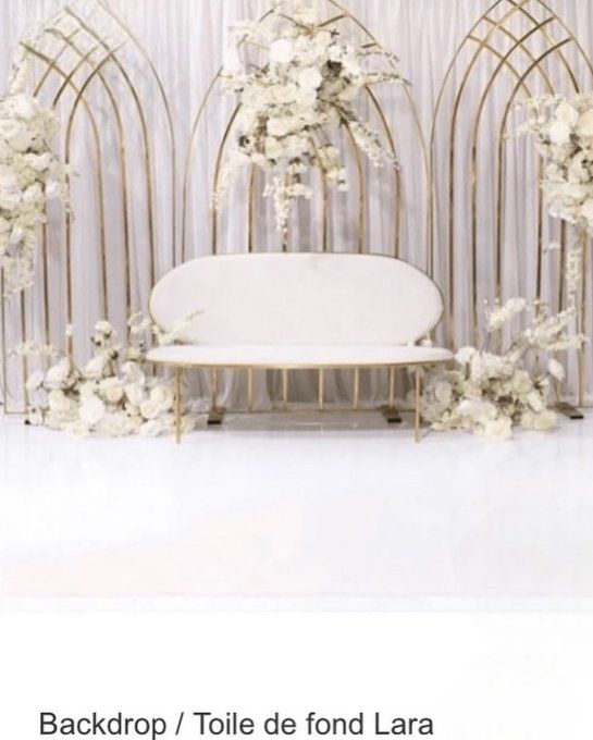 Backdrop-Lara 1 Pièce 240x96cm or