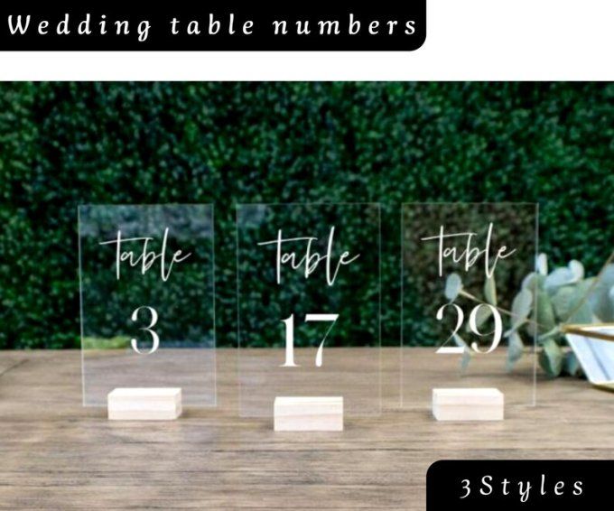 Numéro de table mariage ou personnalisation 