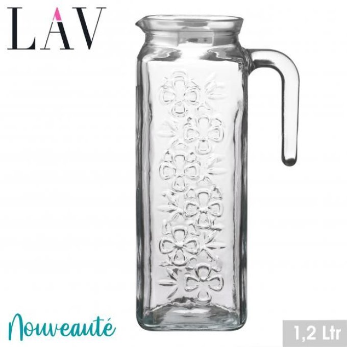 Pichet en verre avec couvercle 1,2 LTR - Copie