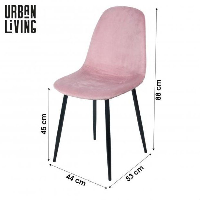 Chaise en velours rose