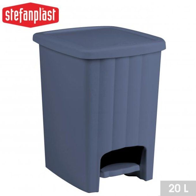 POUBELLE PEDALE SDB 20LTR BLEU