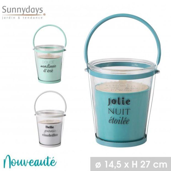 BOUGIE CITRONELLE 2 MECHES 3 COULEURS ASSORTIES