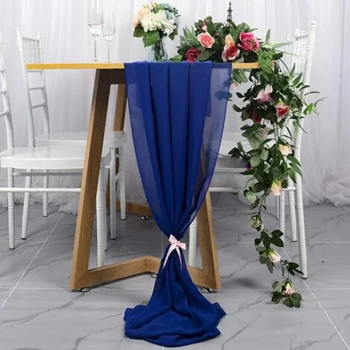 Chemin de table en mousseline 35x275 cm