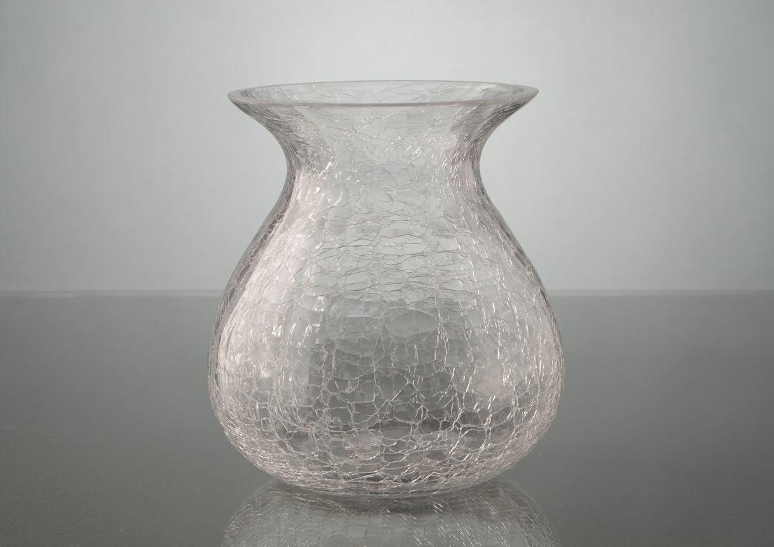 Vase oignon craquelé H. 18 cm 
