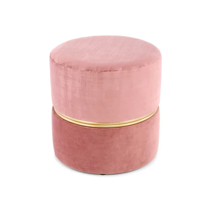 Tabouret Cleopatra velours rose sombre